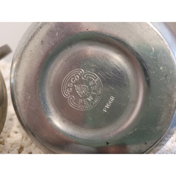 CSCO pewter P1668 cream and sugar - Picture 5 of 5